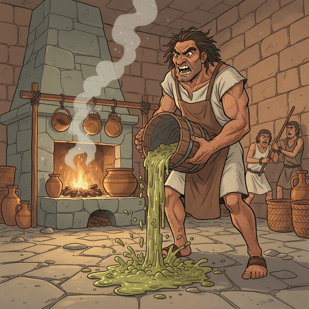 Dvushak's spoiled porridge — transformed overnight into something unrecognizable